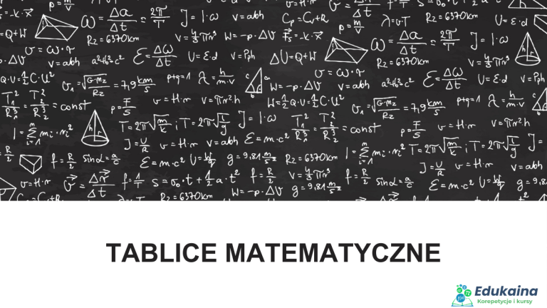 tablice matematyczne wzory karty wzorów